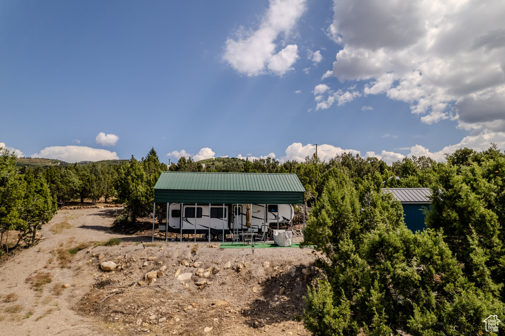 Exterior space with a rural view