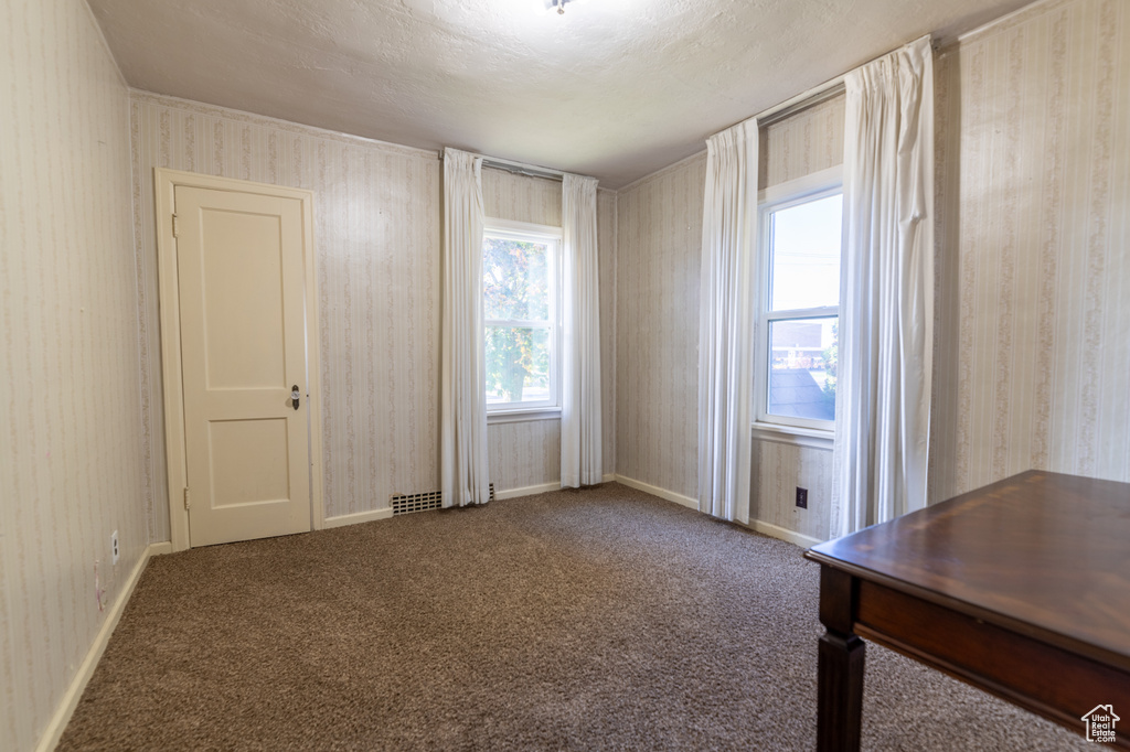 Unfurnished office with carpet