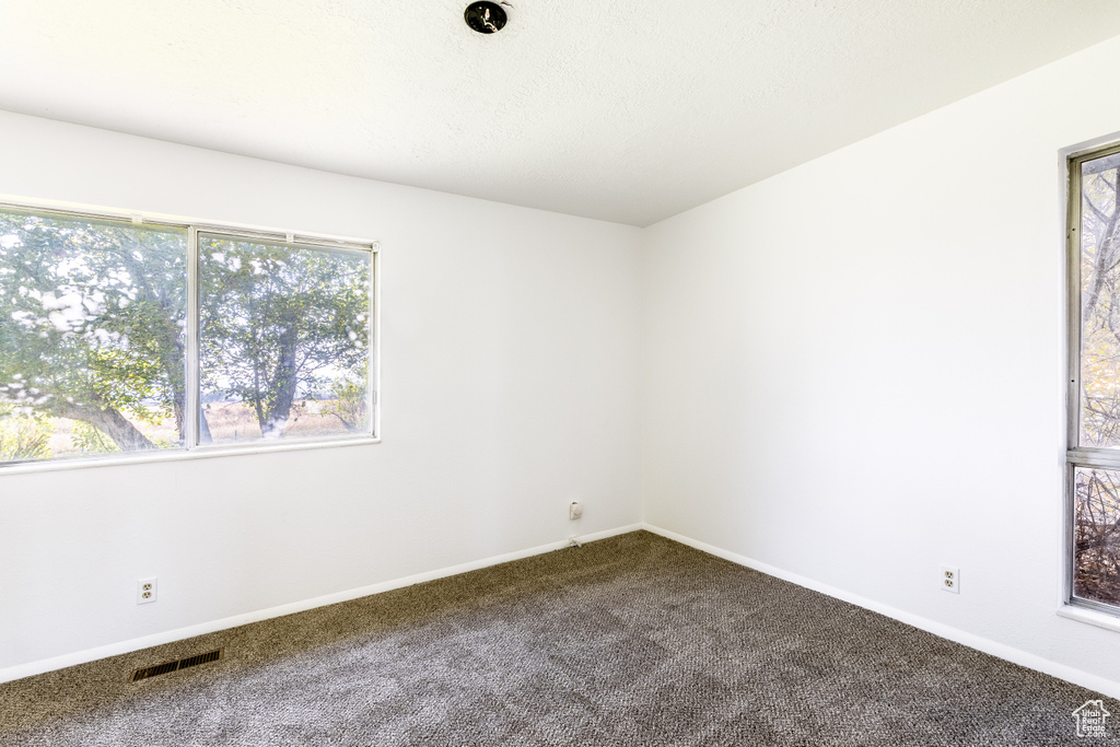 Empty room featuring carpet flooring