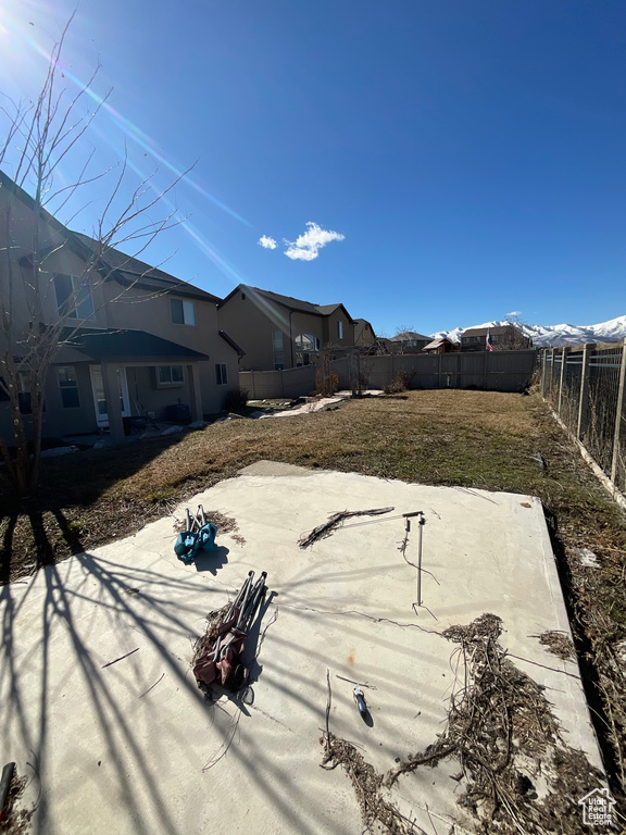 View of yard with a patio