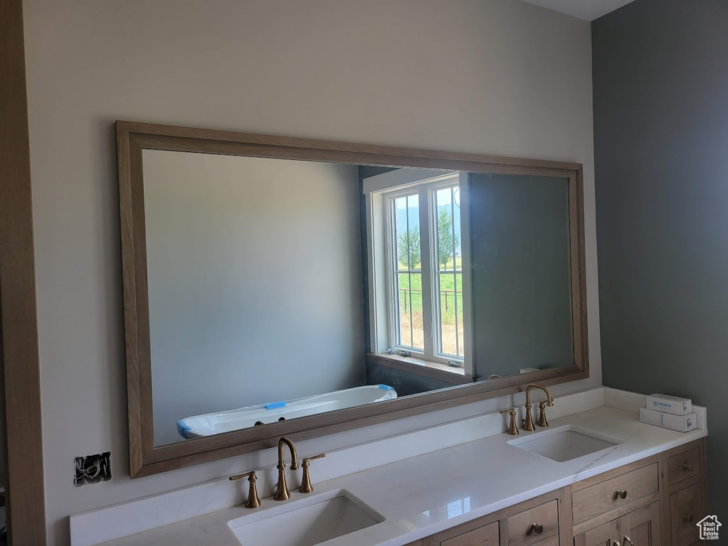 Bathroom featuring vanity