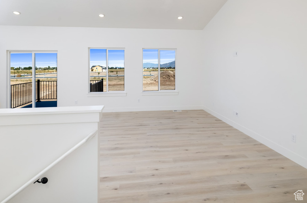 Unfurnished room featuring light hardwood / wood-style flooring