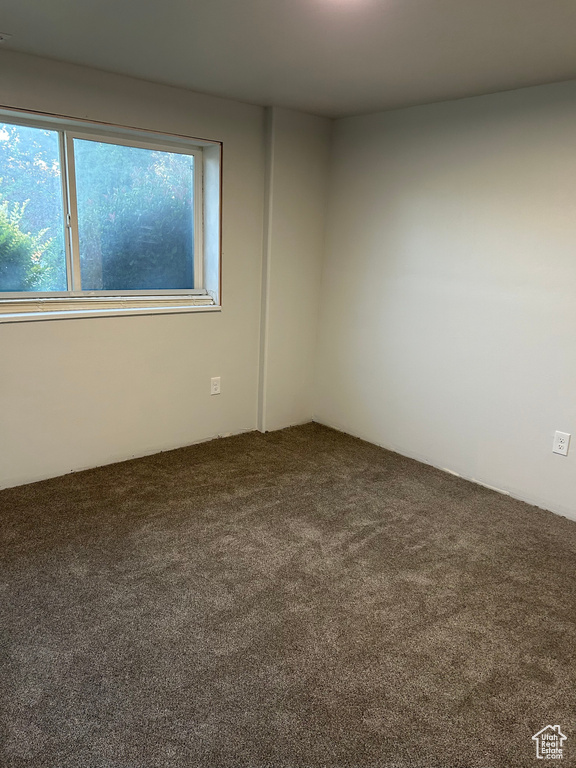 View of carpeted spare room