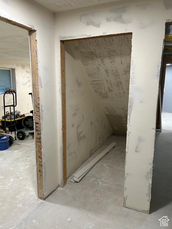 Bathroom featuring concrete flooring