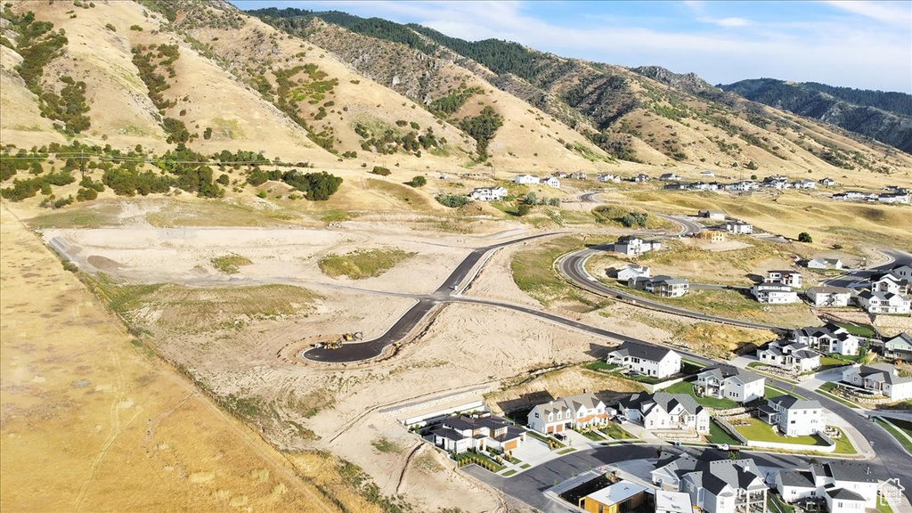 Bird's eye view featuring a mountain view