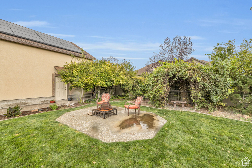 View of yard featuring a patio area