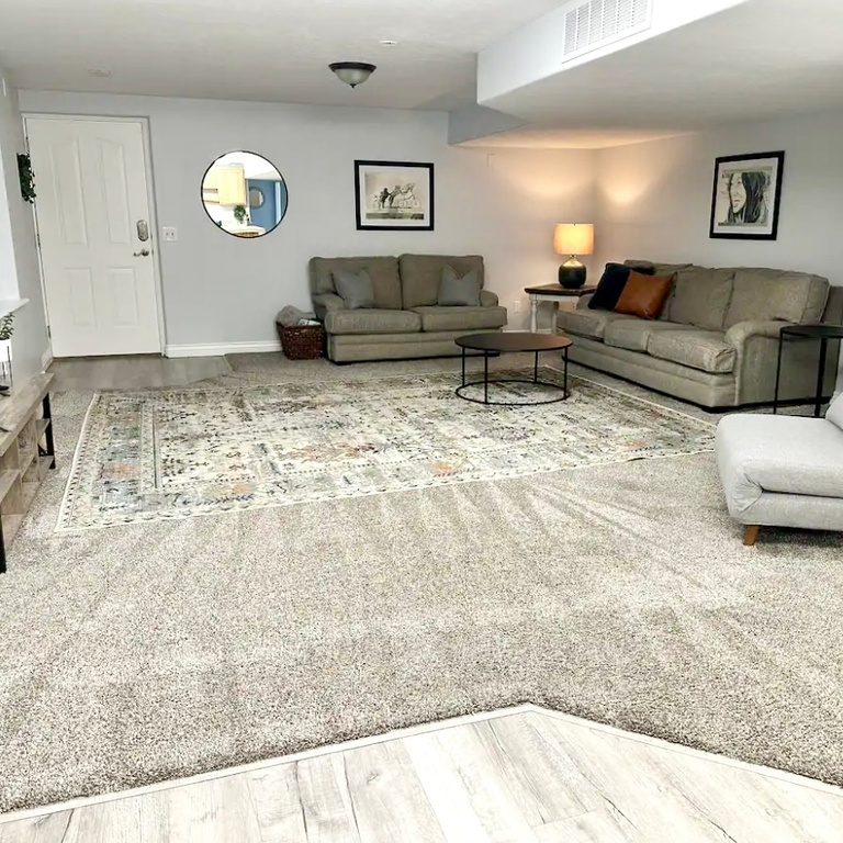 Living room featuring wood-type flooring