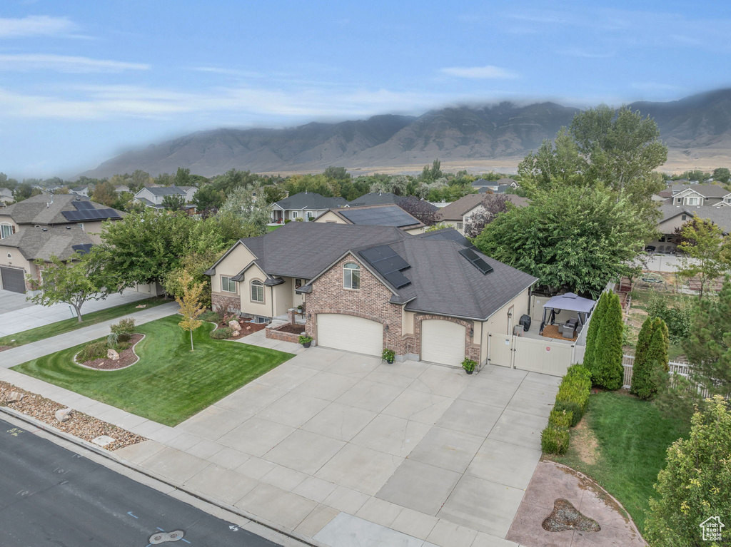 Exterior space with a mountain view