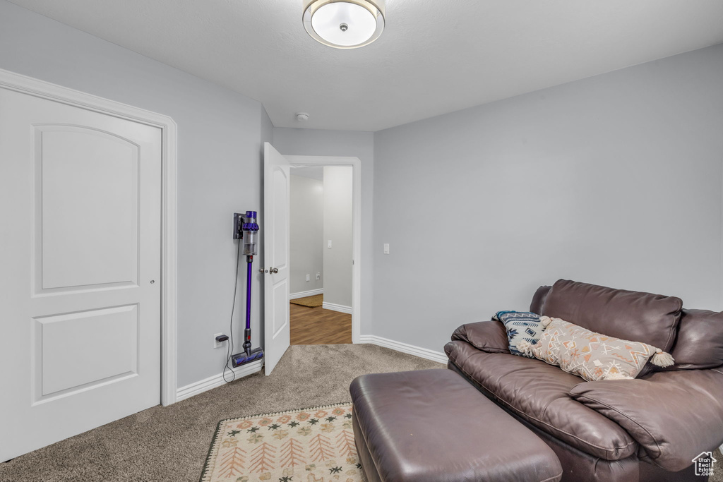 View of carpeted living room