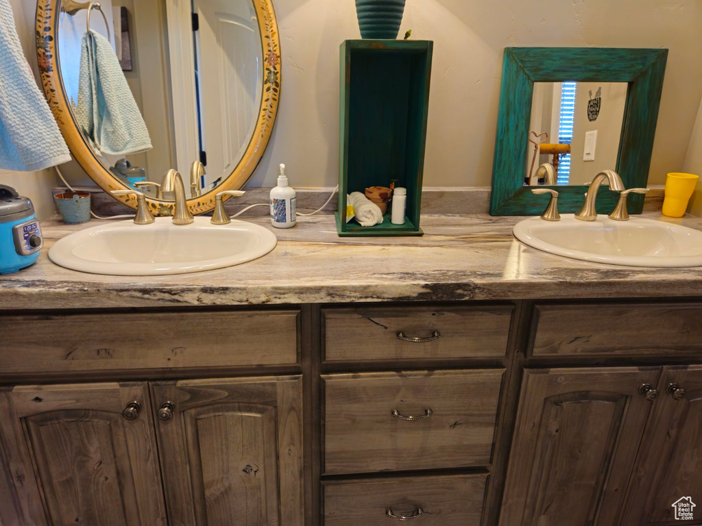 Bathroom featuring vanity