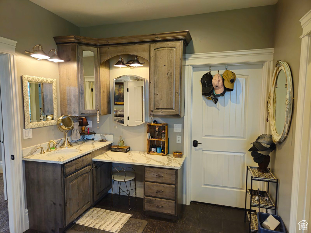 Bathroom featuring vanity