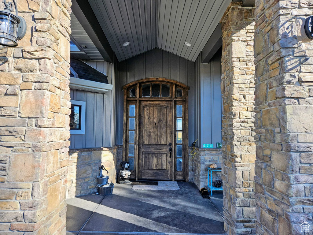 View of exterior entry