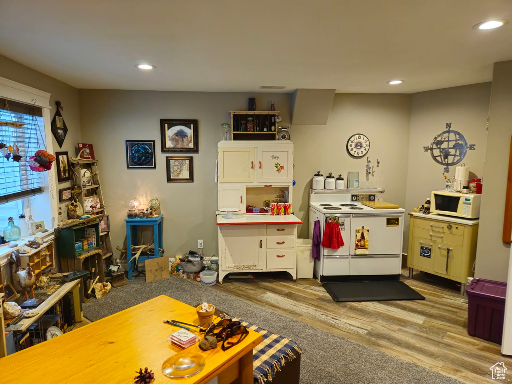 Living room featuring light hardwood / wood-style floors