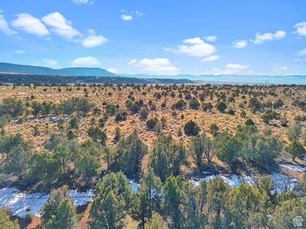 Bird's eye view featuring a mountain view