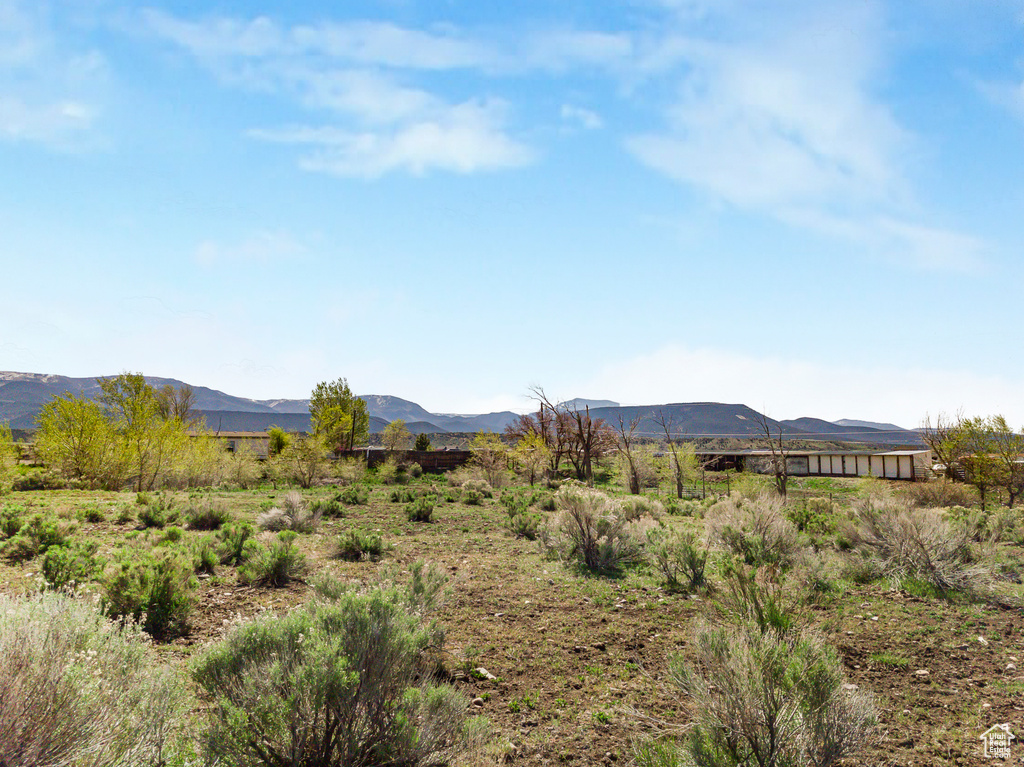 Mountain view featuring a rural view