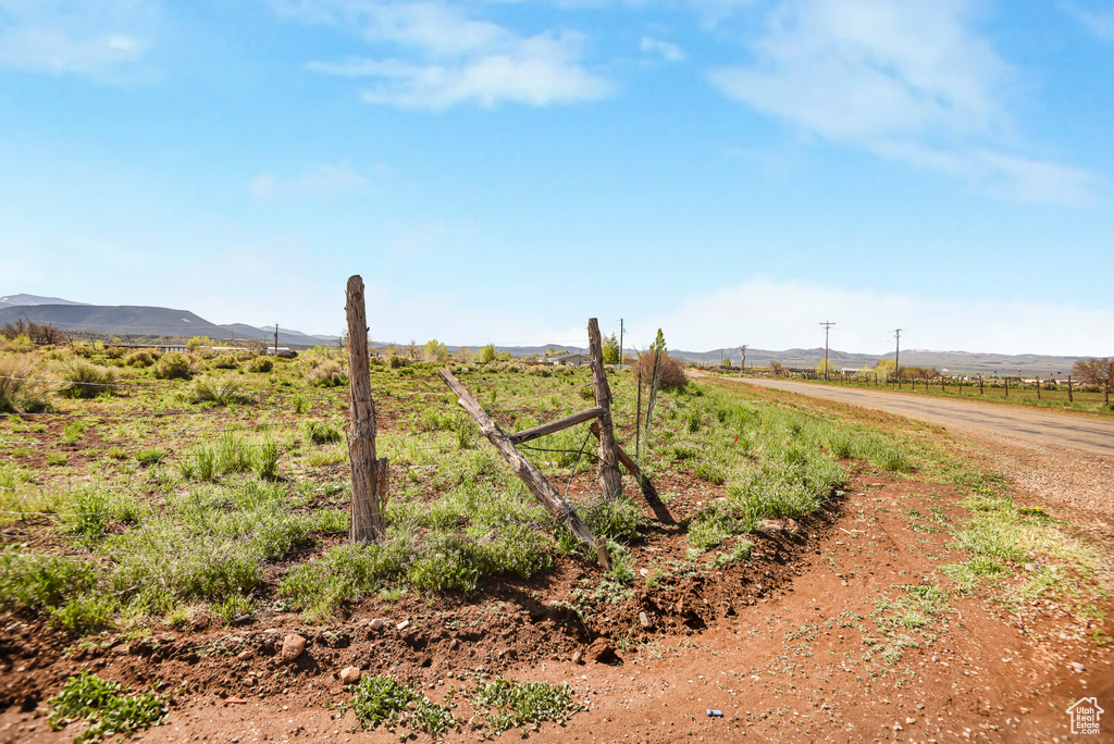 View of road with a mountain view and a rural view