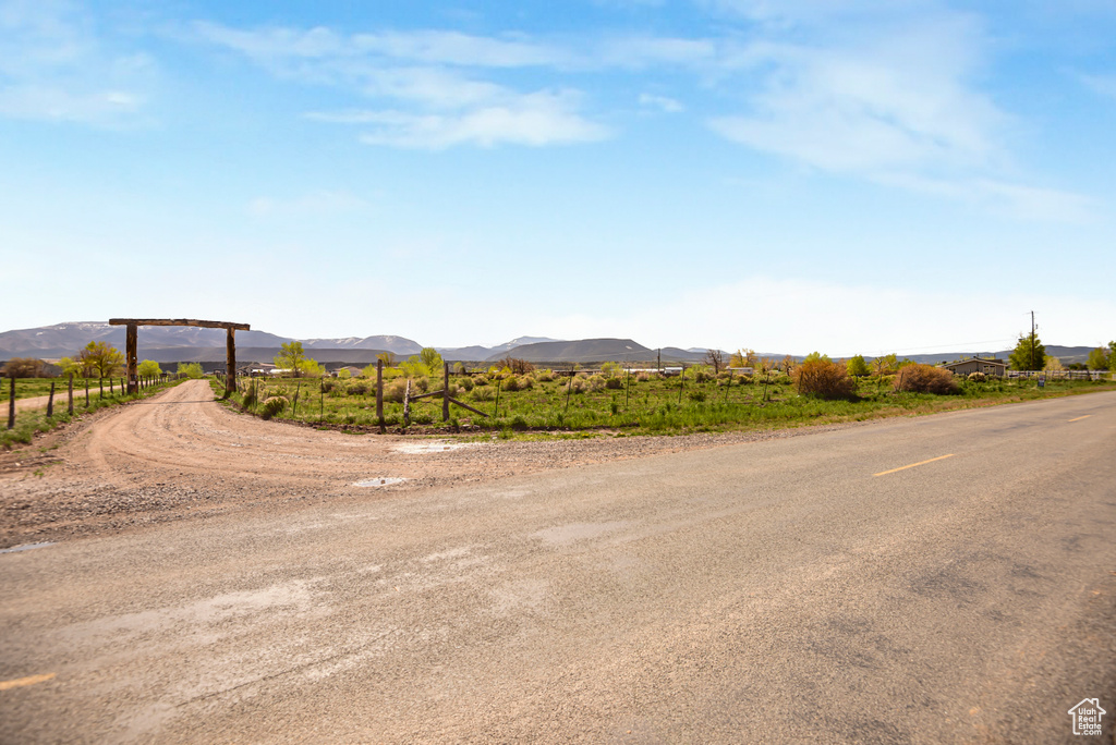 View of street featuring a mountain view