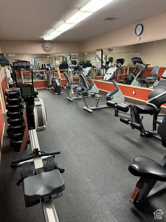 View of workout area