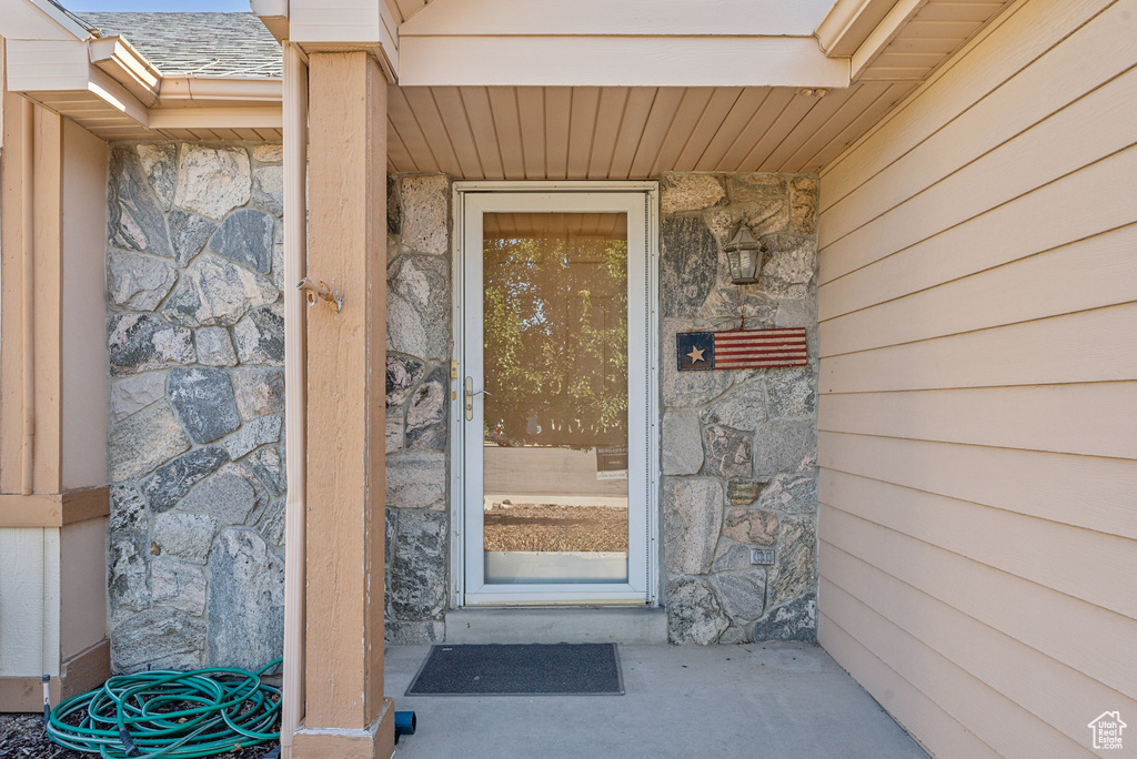 View of doorway to property