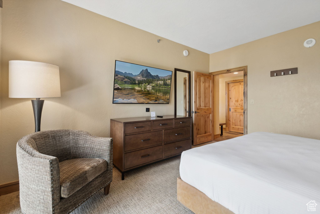 View of carpeted bedroom