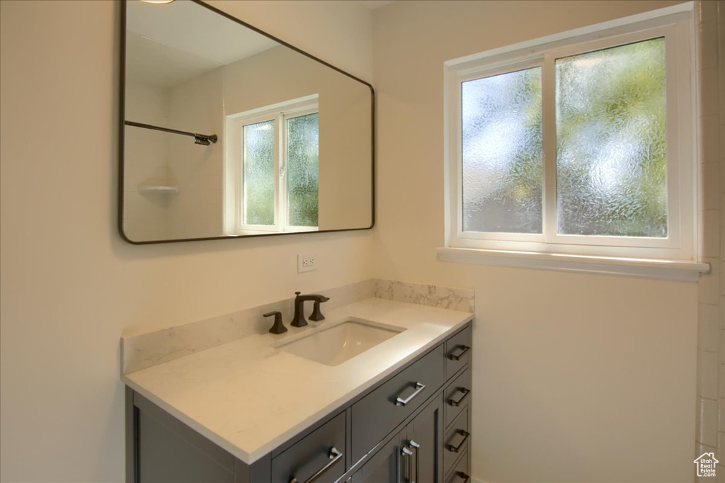 Bathroom featuring vanity