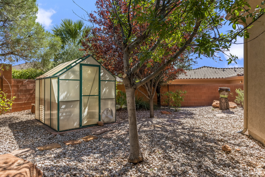 View of outdoor structure