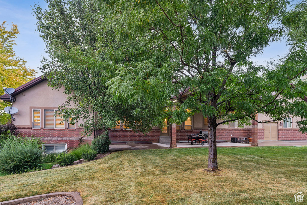 View of yard with a patio