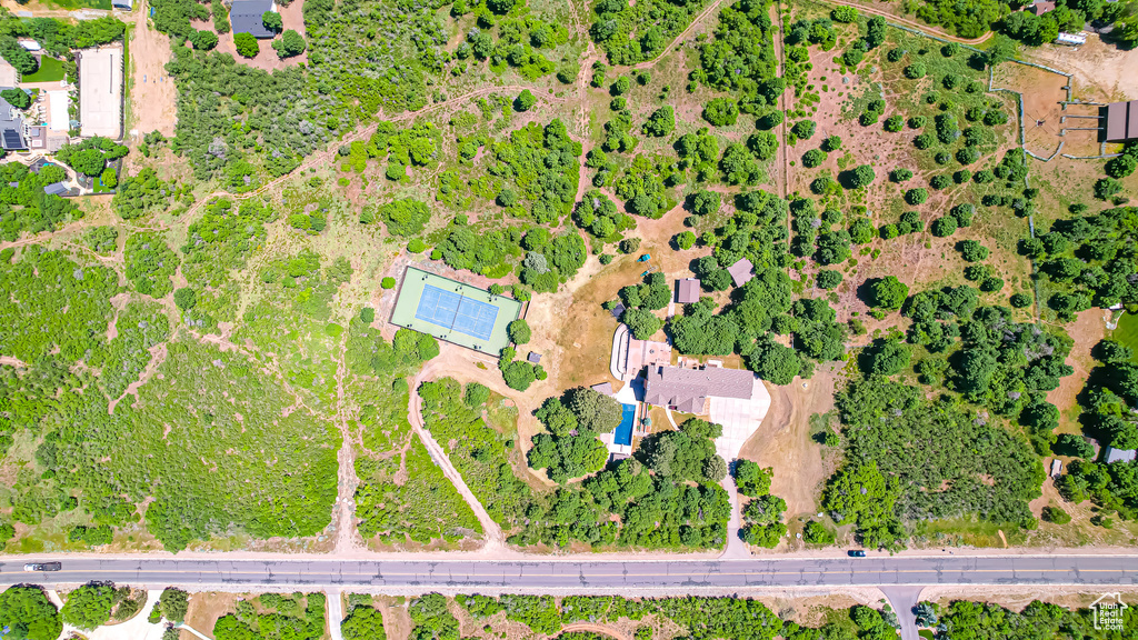 Birds eye view of property