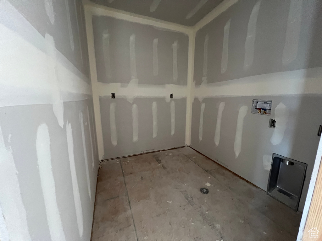 Interior space with washer hookup