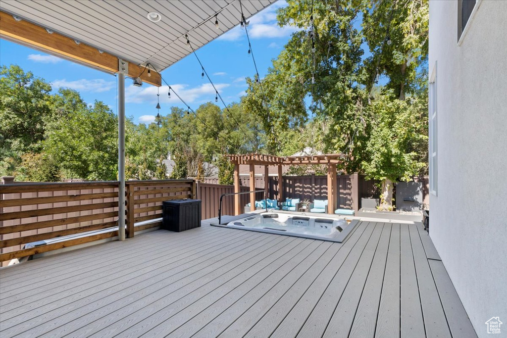 Deck with a pergola