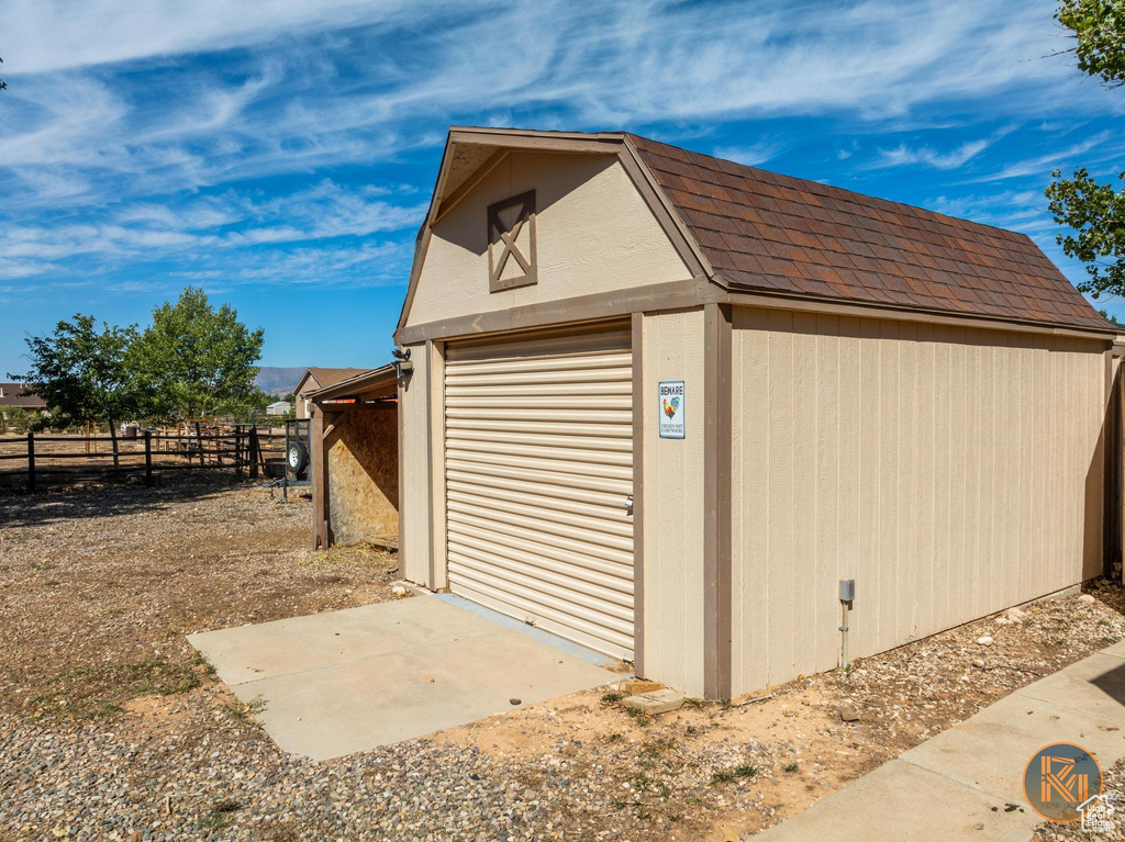 View of outdoor structure