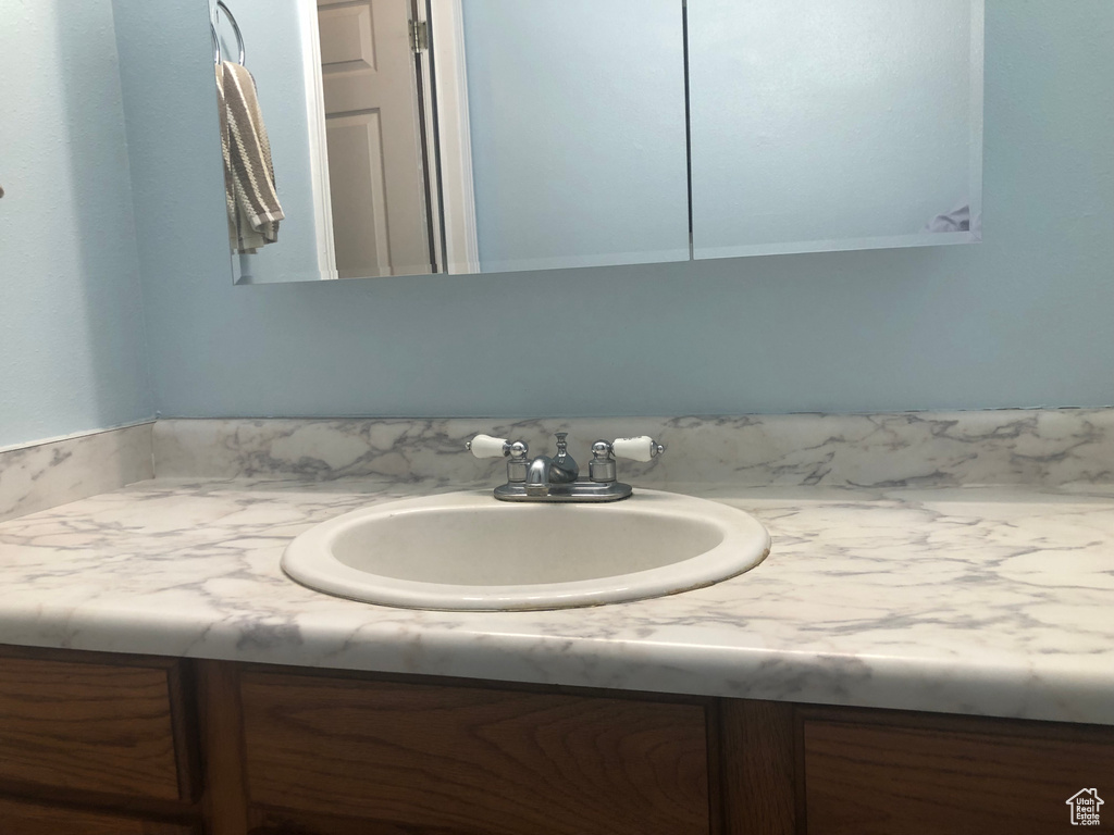 Bathroom featuring vanity