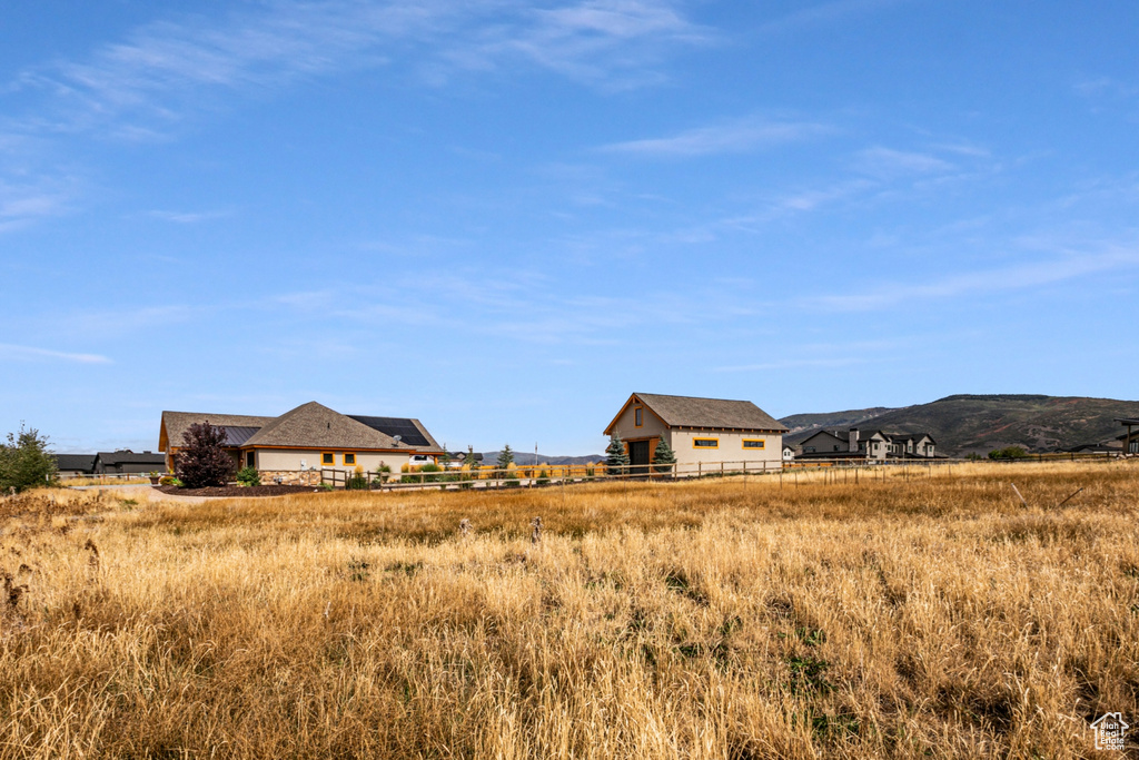 Mountain view featuring a rural view