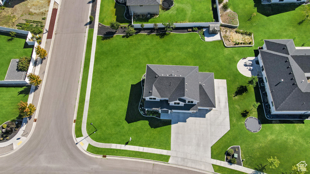 Birds eye view of property