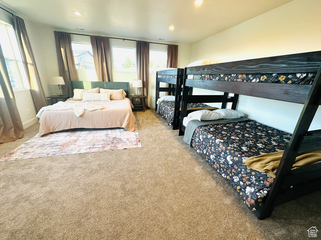 View of carpeted bedroom