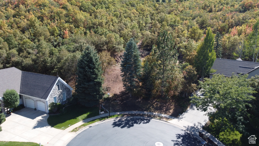 Birds eye view of property