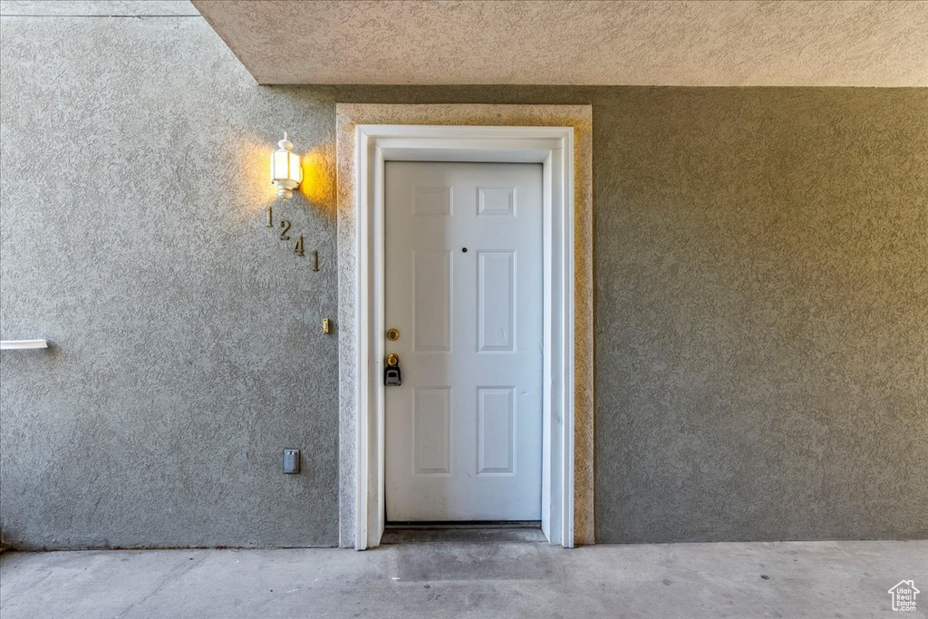 View of doorway to property