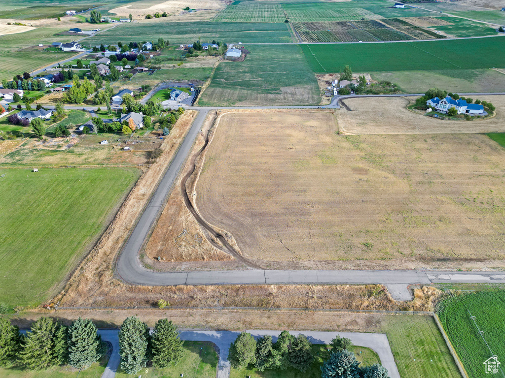 Aerial view with a rural view