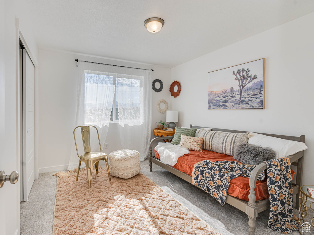 View of carpeted living room