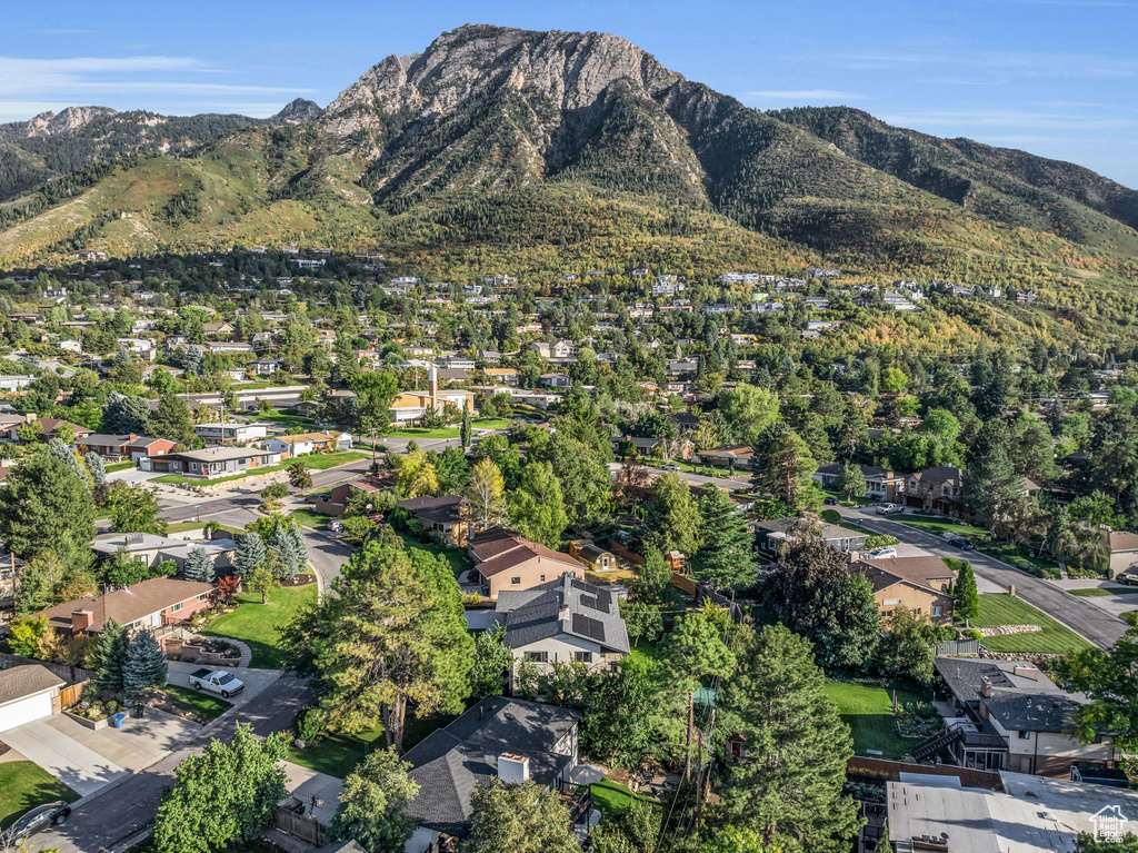 Exterior space with a mountain view