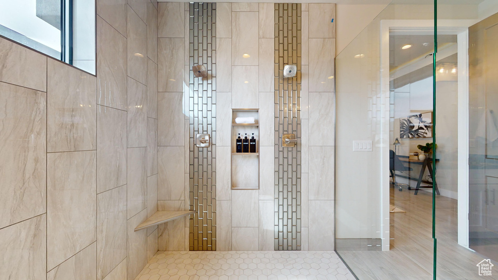 Bathroom featuring tile patterned flooring