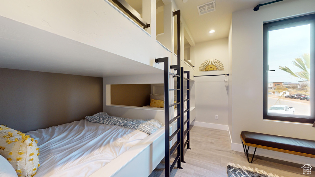 Bedroom featuring light wood-type flooring