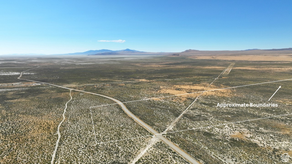 Bird's eye view featuring a mountain view and a rural view