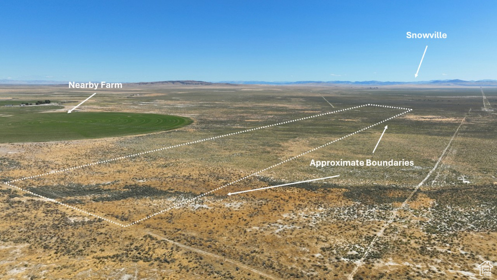 Aerial view featuring a rural view