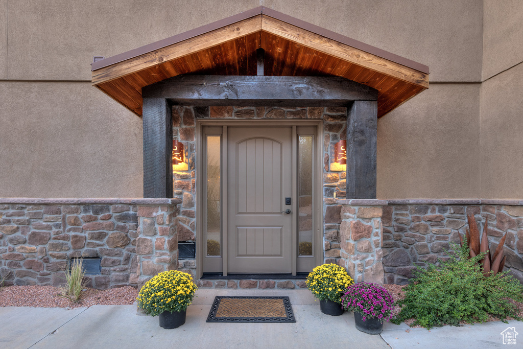 View of exterior entry