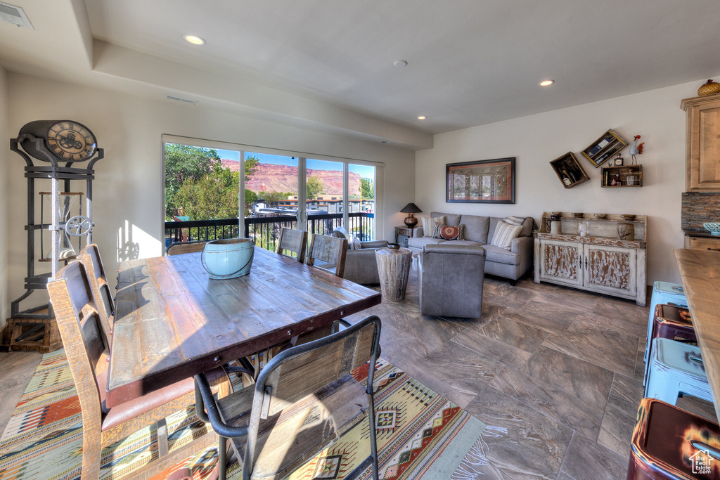 View of dining room