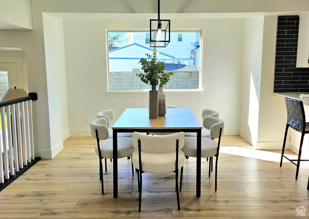 Dining room featuring light hardwood / wood-style flooring