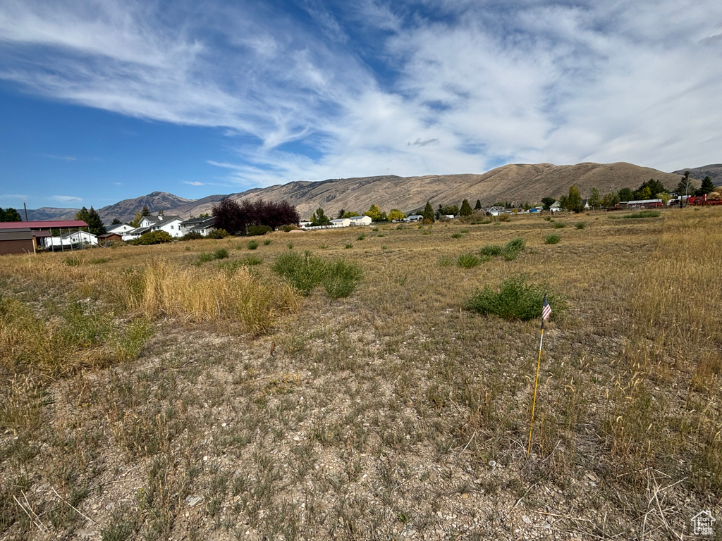 View of mountain feature with a rural view