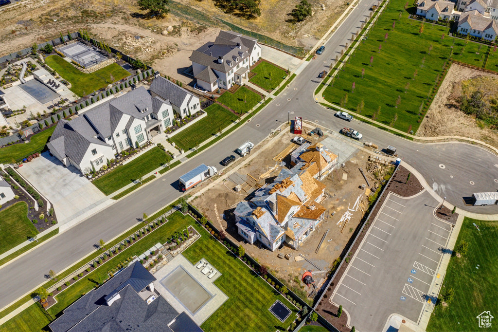 Birds eye view of property