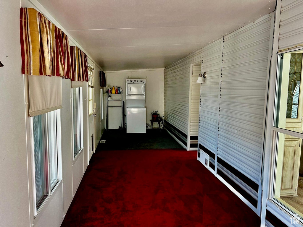 Hall with carpet floors